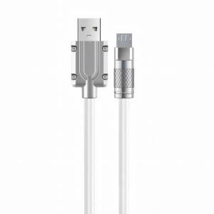 Remax Mena 66W Data Cable (A-C) Flash Charging with Light, Elastic Rubber Maerial, All-Compatible Upgraded Zinc Alloy Braided, Bending Resistant, Thickened Core, Anti Broken, Long Battery Life