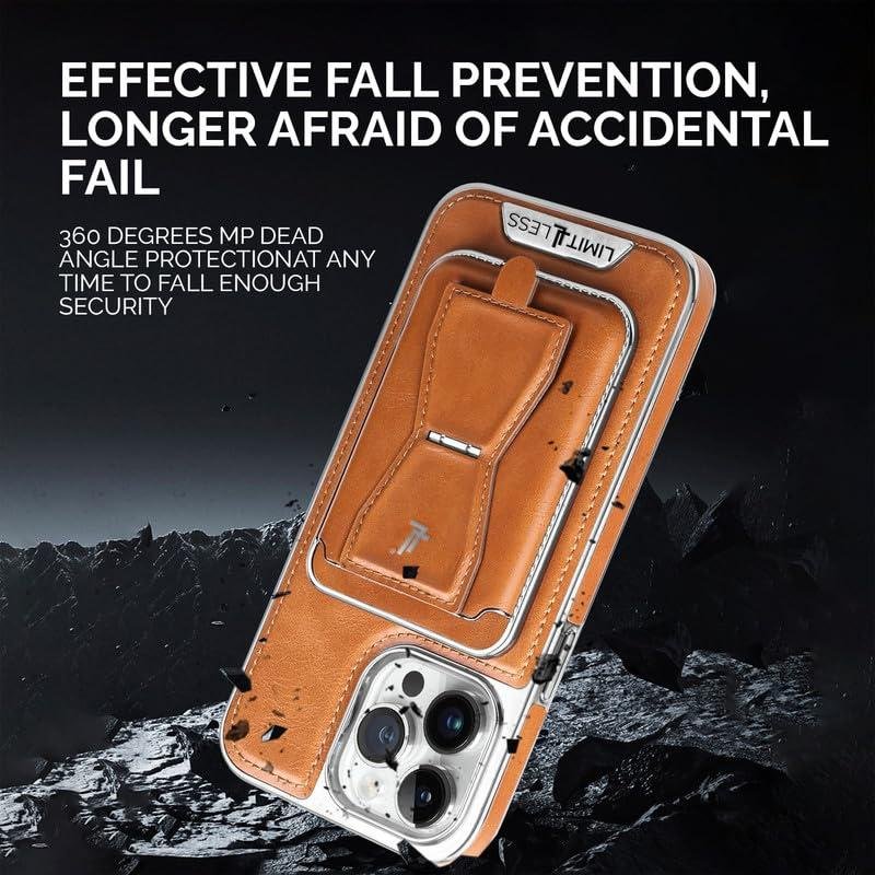 Limitless Leather iPhone Case with Detachable Card Holder and Stand