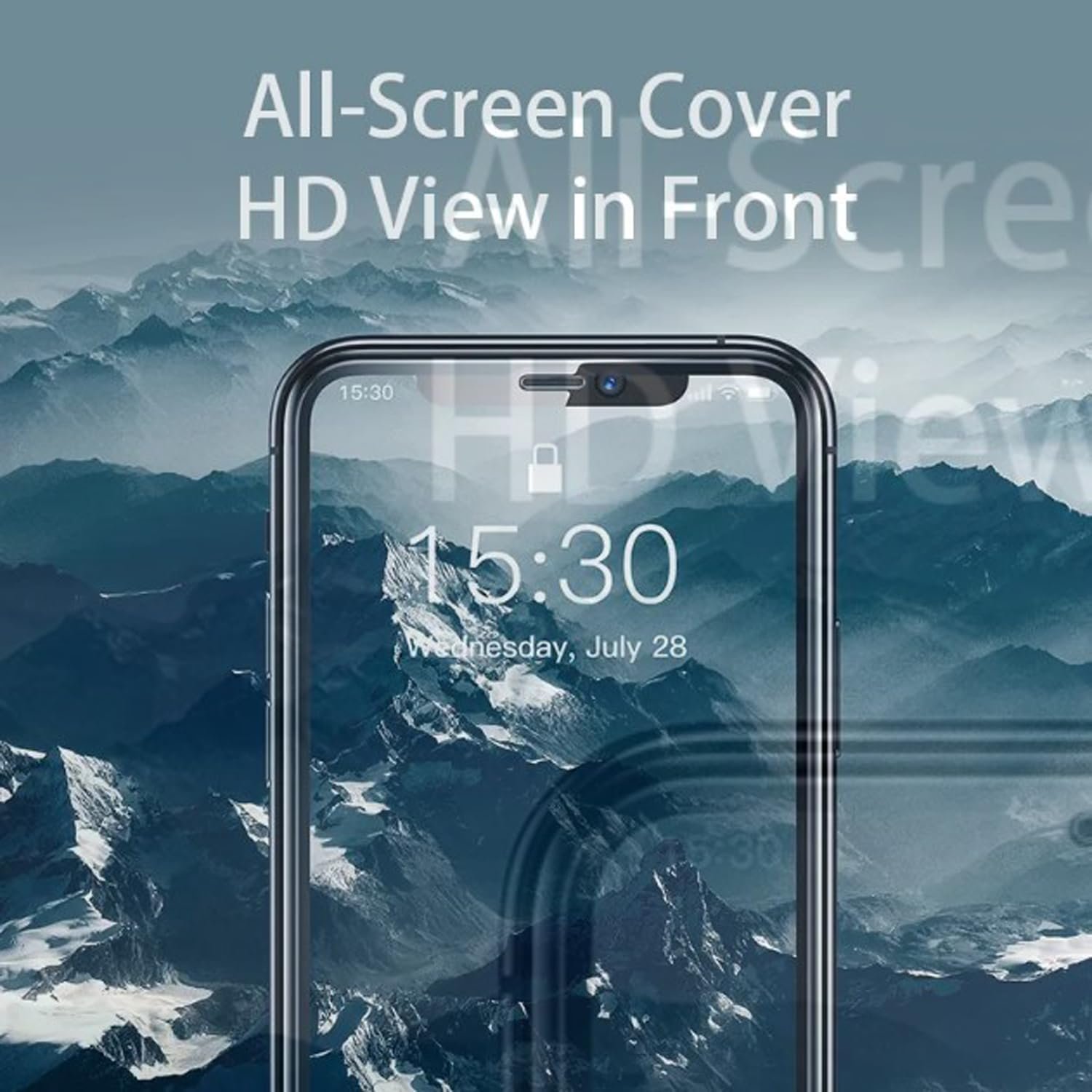 Remax Mena Full Screen Protective Film 9D High Definition Curved Surface Tempered Film for iph15promax