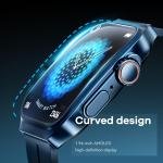Remax Mena Smart Watch for Men with Bluetooth Call Fitness Watch with Blood Pressure SpO2 Heart Rate Monitor Sports Watch, Blue