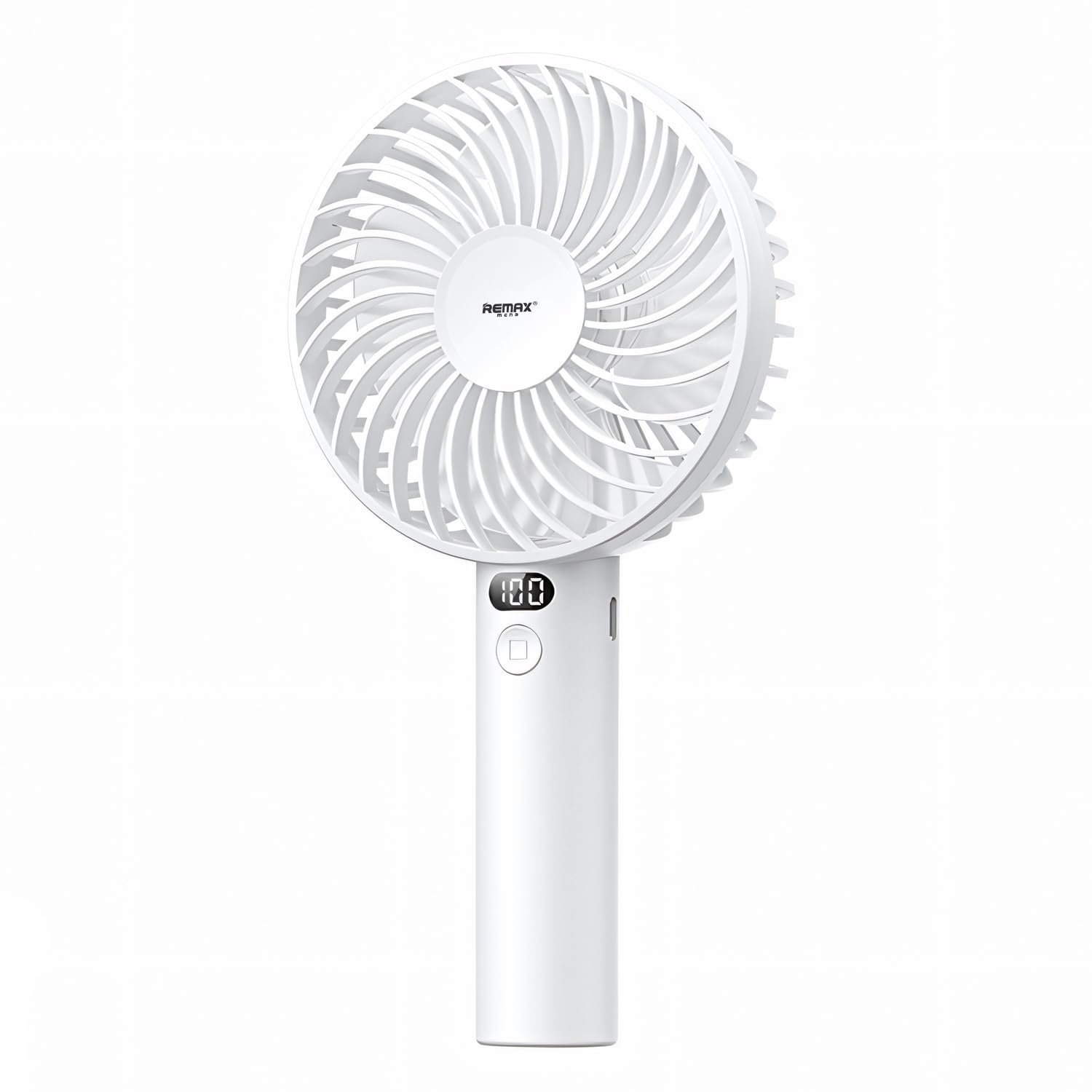 Remax Mena Roiling Handheld Fan RS-SF02 Mini Hand Fan, USB Personal Fan Function Cooling Fan For Travel, Outdoor, Hiking, Camping,White