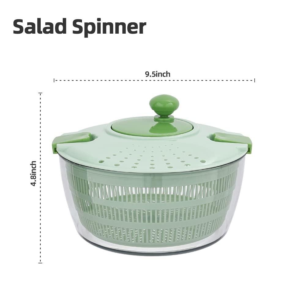 Salad Spinner with Bowl, 4.2L Large Vegetable Dryer for Kitchen，Salad Washer with Secure Lid Lock & Rotary Handle, Easy to Clean Fruit and Vegetable Dryer