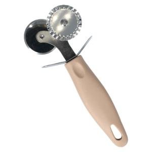 Limitless Round Pizza Cutter Wheel With Handle Equipped Ultra Sharp Blade, Slip-Proof Ergonomic, Dishwasher Safe, Durable & Long-Lasting (BAIGE HANDLE)