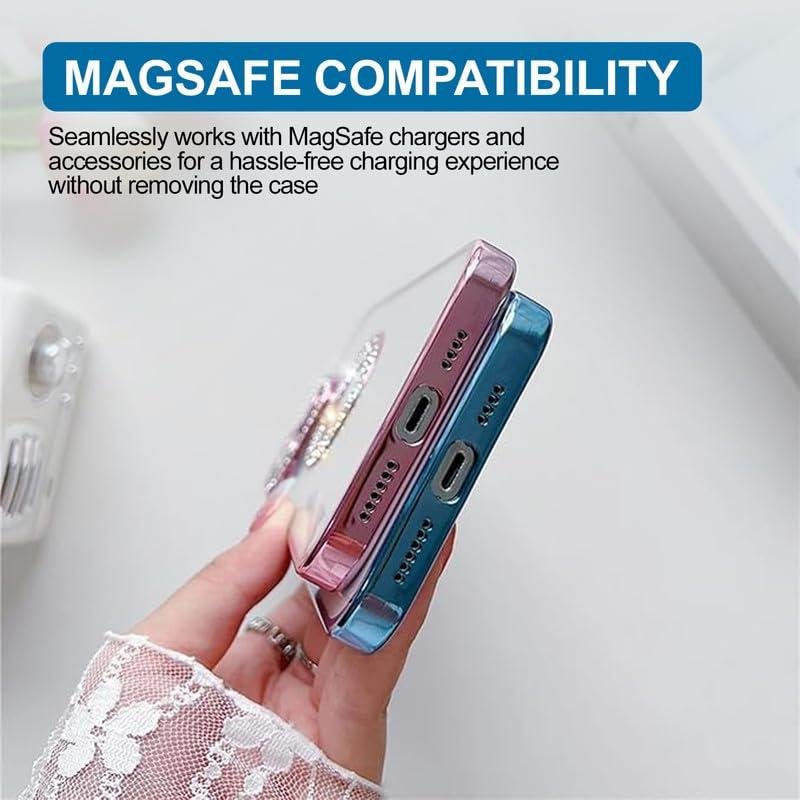 MagSafe Diamond Case for iPhone 15 Scratch-Resistant Non-Yellowing, Black