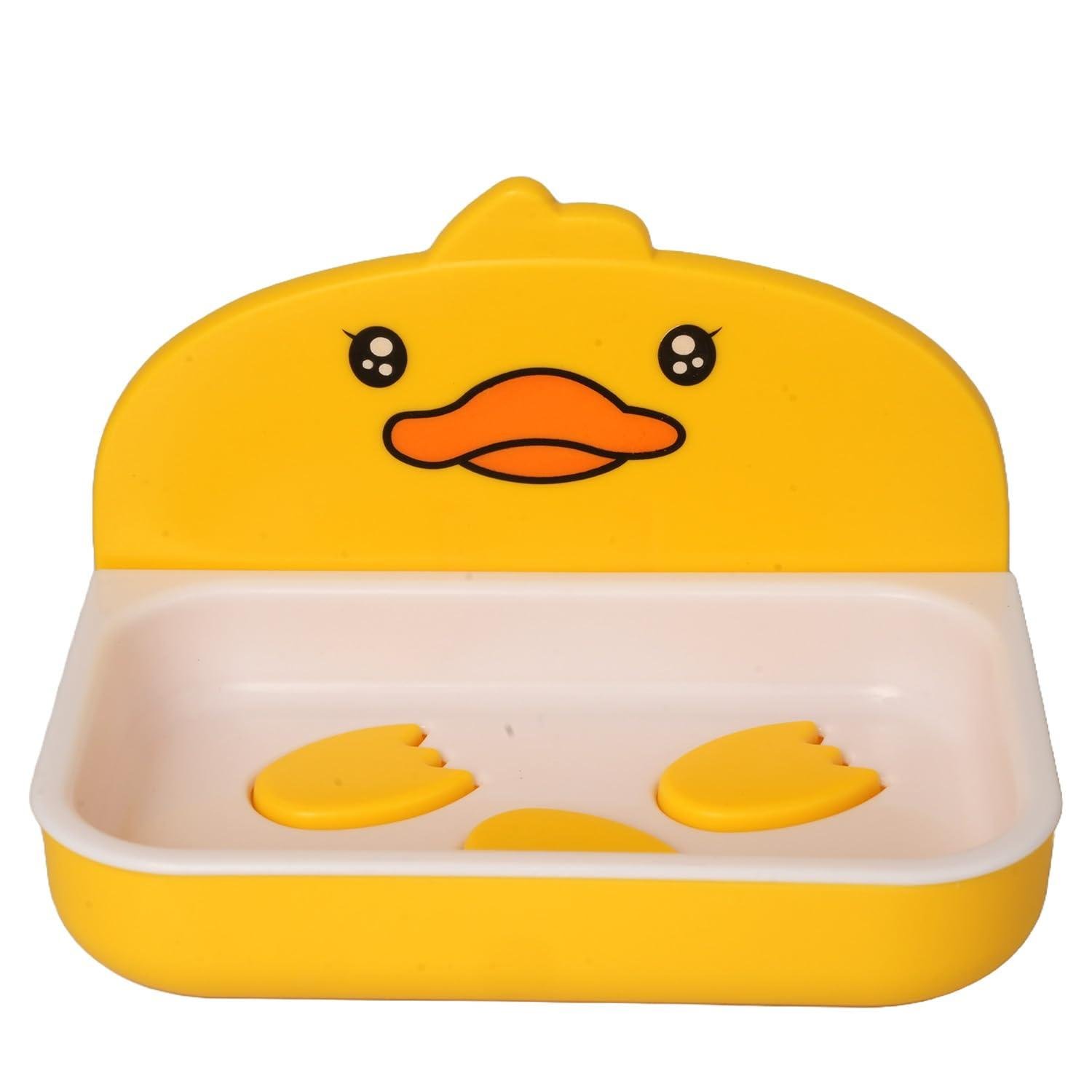 Wall Mounted Soap Rack, Bathroom Accessory, Durable & Rust-Resistant, Yellow