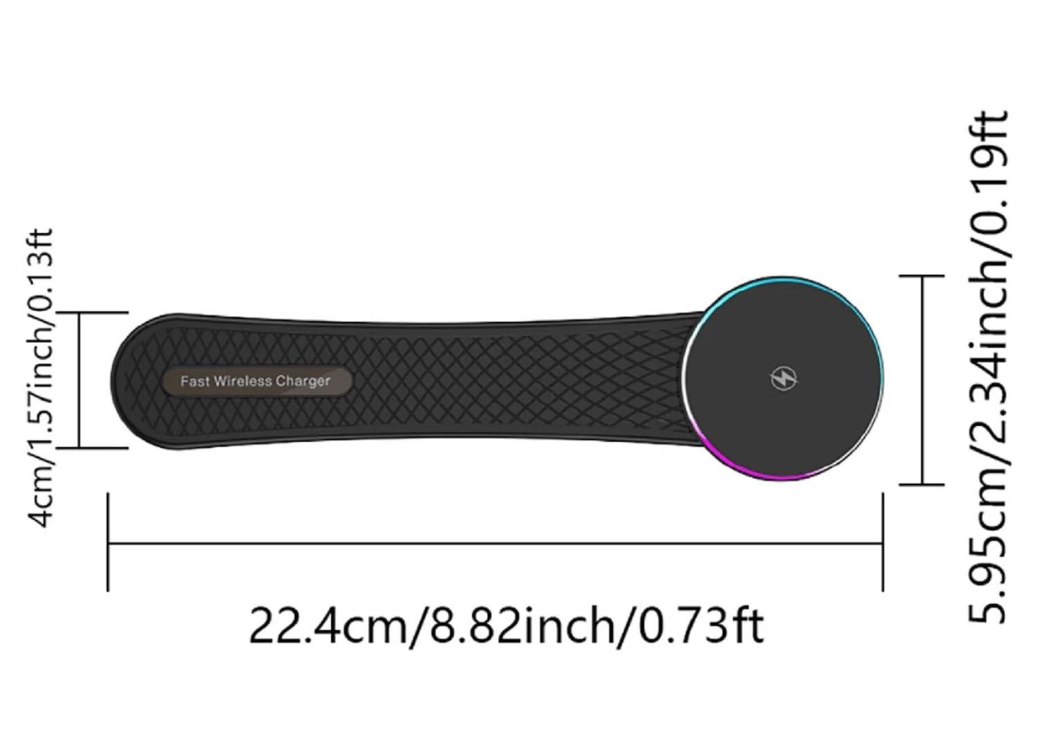 Remax Mena 15W Magnetic Car Folding Wireless Charging Stand Smart, Car Magnetic Fast Charging Station Air Vent Phone Holder for iPhone Samsun Xiaomi, Black
