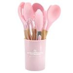 Your One Stop Shop 12PCS Kitchen Utensil Set Silicone Cooking Utensils Kit, Pink