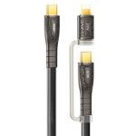 60W 2-in-1 Data Cable Multi Charging (60W C-C & 30W C-L) Fast Charging, 1.2M Braided