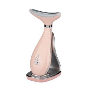 Neck Face Massager, Face Sculpting tool, Skin Rejuvenation Device with Thermal, Triple Action LED and Vibration, for Anti-aging, Lifting and Tightening Sagging Skin (Pink)