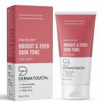 DERMATOUCH Bright & Even Tone Face Wash with Niacinamide, Vitamin E and Kojic Acid | Daily Gentle Face Cleanser For Tan, Pigmentation, Uneven Tone - 30G