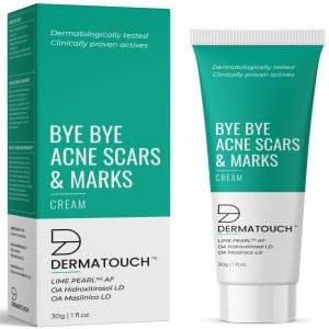 DERMATOUCH Bye Bye Acne Scars & Marks Cream || Acne Scars Corrector || Formulated Specially to Address Scars & Marks || Suitable For All Skin Types - 30 g (Pack of 1)