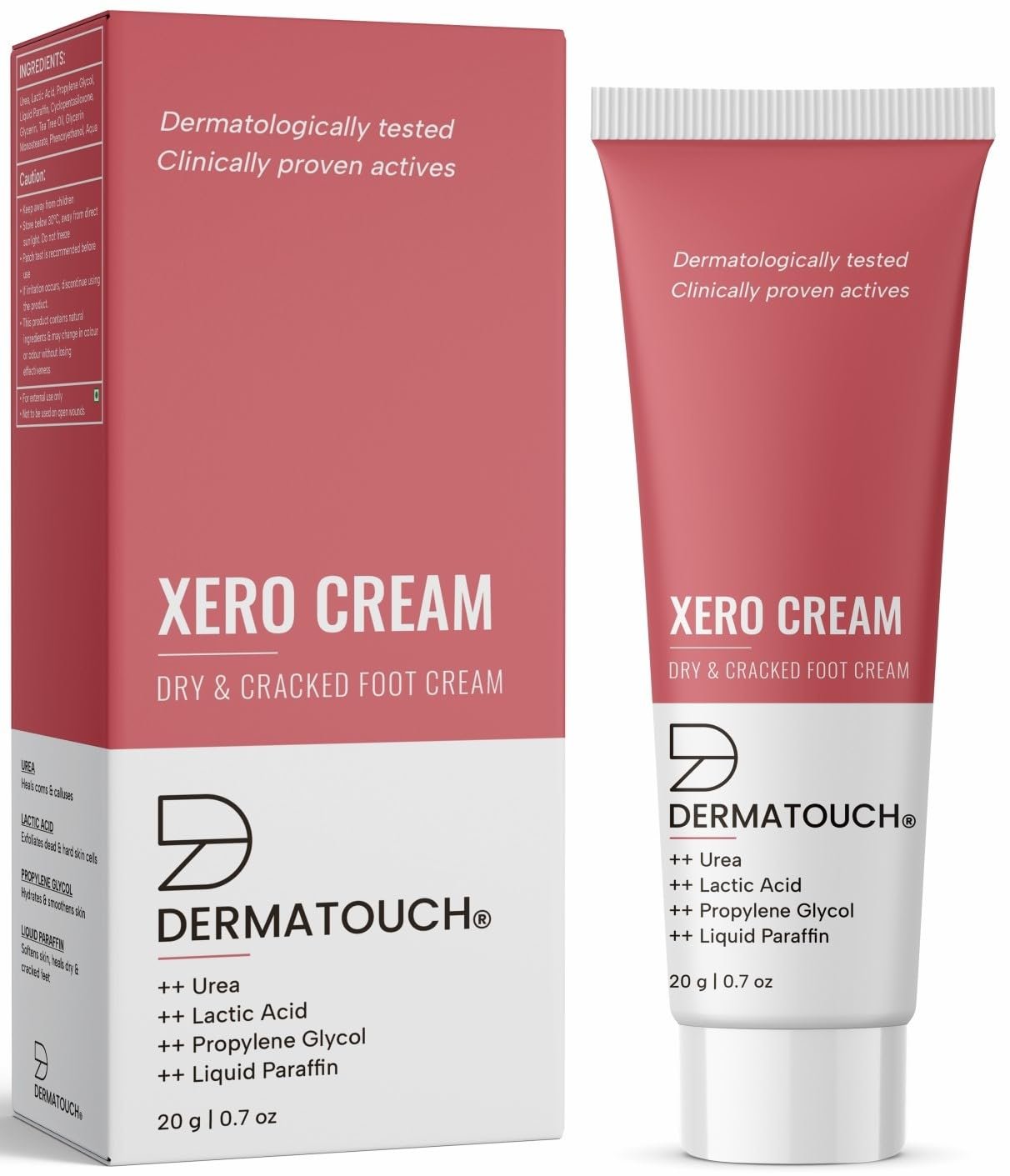 DERMATOUCH Xero Cream | Specially for Dry & Cracked Feet | Soothes & Moisturizes |For Corns & Calluses| For both Men & Women | 20 g (Pack of 1)