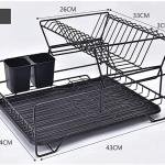 S2C Dish Rack Dish Drying Stand Dish Drainer Plate Rack Dish rake Kitchen Organizer Dish Drying Rack Countertop Large Antibacterial Kitchen Utensils Dish racks Dish Stand