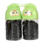 Limitless 200PCS Hair Scrunchies Satin Scarf Hair Tie Elastic Bow Hair Bands Silky Hair Ribbon Long Tail Ponytail Holder Hair Accessories for Women (Black-Naughty Pineapple, One Size)