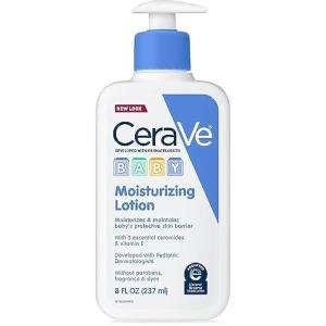 CeraVe Baby Lotion | 8 Ounce | Gentle Baby Skin Care with Hyaluronic Acid | Paraben and Fragrance Free