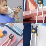 Children's Learning Chopsticks, Lightweight Reusable Chopsticks Japanese Style, White