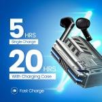 Wireless Earbuds Bluetooth V5.3, 13mm Bass, Stereo Sound, 5H Playtime, Fast Charging