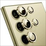 Camera Lens Protectors for Galaxy S24 Ultra, Scratch-Resistant Tempered Glass, Gold