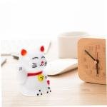 2PC Lucky Cat Night Light for Home, Adjustable Brightness, USB Rechargeable, White