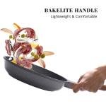 Limitless Nonstick Frying Pan Skillet, Swiss Granite Coating Omelette Pan, Healthy Stone Cookware Chef's Pan, PFOA Free 24cm