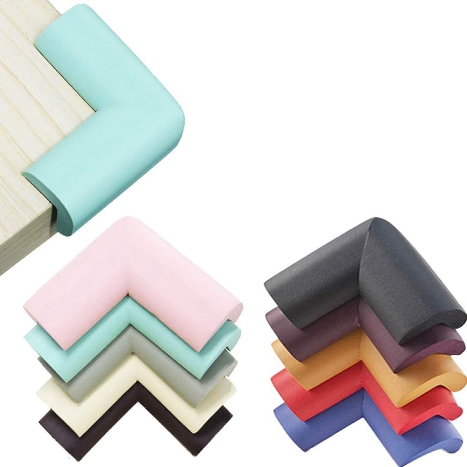 4PC Child Safety Corner Protectors, Thickened Anti-Collision Table Edge Bumpers Brown