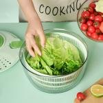 Salad Spinner with Bowl, 4.2L Large Vegetable Dryer for Kitchen，Salad Washer with Secure Lid Lock & Rotary Handle, Easy to Clean Fruit and Vegetable Dryer
