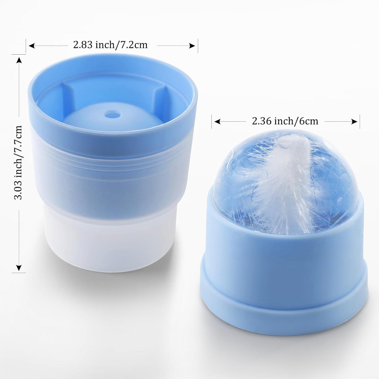 Limitless Ice Cube Mould (Pack of 3), Round Ice Cube Maker Silicone Ball Shape Spherical Ice Cube Mould Machine Quick Freezer Ice Mold Tray Kitchen Gadgets