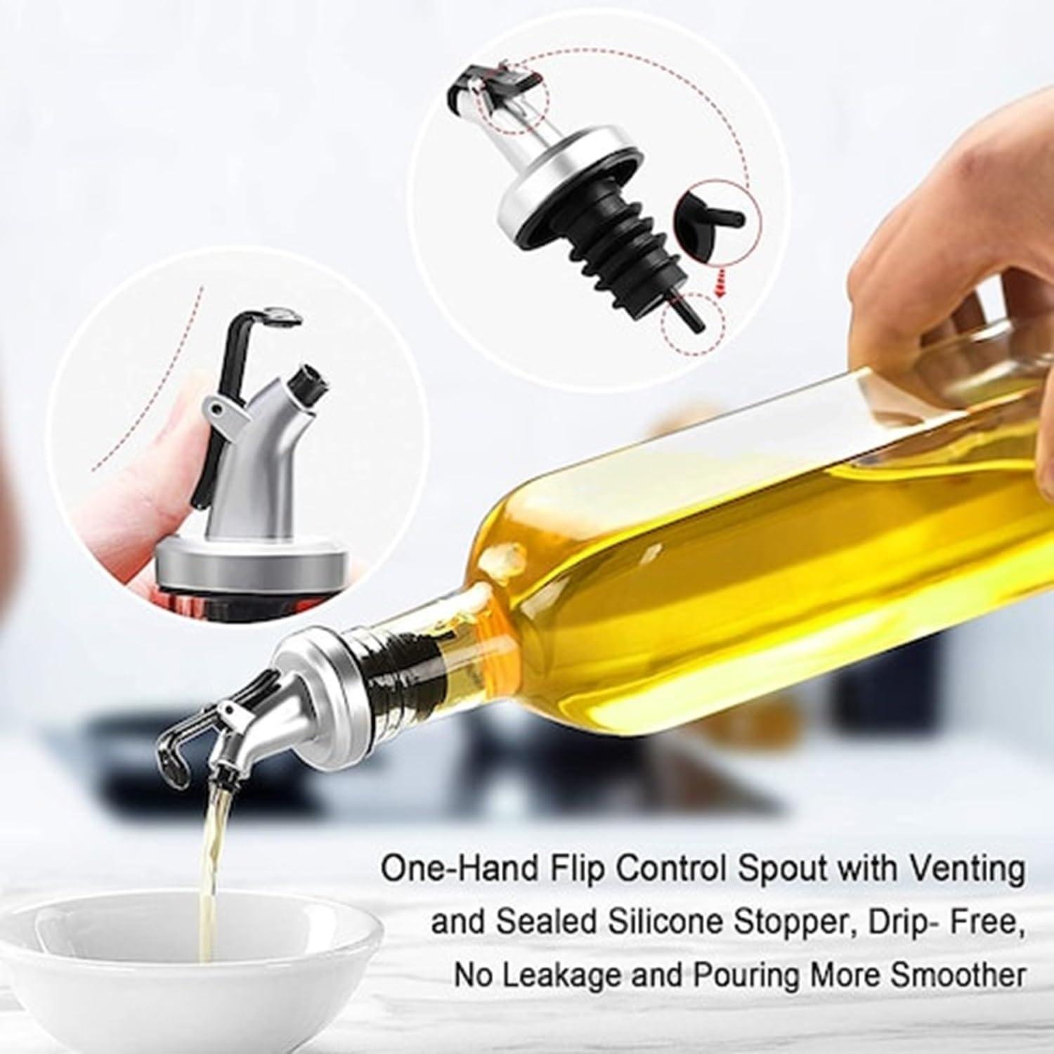Glass Seasoning Tank Kitchen Spice Kit Bottles Premium Glass Oil Bottle 500ML