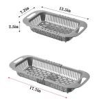 Limitless Extendable Over-the-Sink Colander | Adjustable Strainer Basket for Washing Fruits, Vegetables, and More | Versatile Drain Basket Fits Most Sinks | Ideal Kitchen Tool for Easy Food Preperation