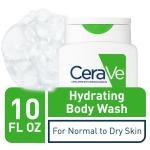 CeraVe Body Wash for Dry Skin | Moisturizing Body Wash with Hyaluronic Acid and Ceramides | Paraben, Sulfate & Fragrance Free | 10 Ounce