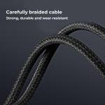 Remax Mena 100W Data Cable With Display (USB-C to Type-C), Fast Charging Zinc-Alloy Braided Elastic Cable with Charging Indicator, Fast Charging + Data Transmission,1.2M Length