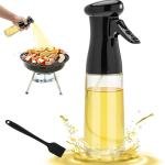Oil Sprayer for Cooking, Food Grade Olive Oil Sprayer with 1 Silicone Basting Brush, 210ml Oil Mister, Premium Oil Bottle, Widely Used for Air Fryer, BBQ, Baking, Salad