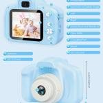 Limitless Children's Camera, Camera Children for 3 4 5 6 7 8 Years, HD Kids Digital Cameras, Children's Selfie Camera Christmas Birthday Gifts for Girls and Boys 3-12 - 32G SD Card Included (Blue)