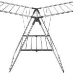 Limitless Clothes Drying Rack, Stainless Steel Gullwing Space-Saving Laundry Rack, Foldable for Easy Storage, for Bed Linen, Clothing, Socks, Scarves, Black