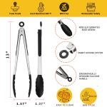 Limitless Kitchen Tongs 12 Inch, Premium Stainless Steel Cooking Tongs with Non-Stick Silicone Tips, Grilling Locking Barbecue Tongs, Heat Resistant BPA-Free Food Tongs Salad Pasta Serving Tongs