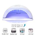 Professional Gel Polish Led Nail Drying Lamp,Nail Dryer Sun X5 PlUS 54W Uv Led Nail Lamp For Professional Manicure Salon,Nails, Polish, Curing, Manicure, Pedicure,Nail Arts Tools, White