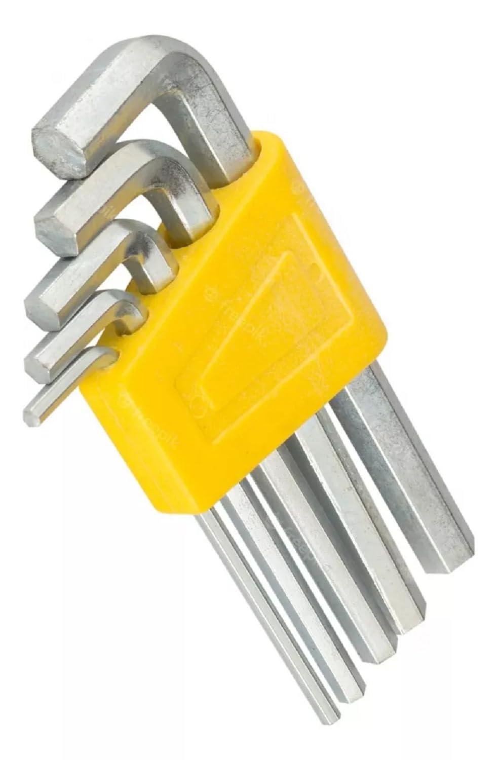 Limitless LC boutique hexagon socket, Durability, and Comfort in Every Turn, Hex Key Wrench Set for Furniture Assembly, Bicycle Maintenance, Household (Silver-5-Pack.)