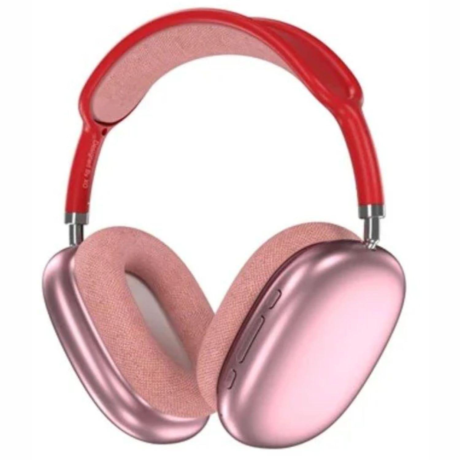 P9 Wireless Bluetooth Headphones, Noise Reduction Headphones Stereo Sound, Red