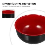Limitless Porcelain Ramen Bowls – Set of 3, Large Capacity for Soup, Noodles & Rice, Japanese Ramen Pasta Ramen Bowls Noodle Soup Bowl for Home Kitchen, Black Red (Round-Lines)