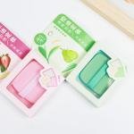 2PC Face Wash Puff & Oil-Absorbing Sponge Cleansing Exfoliating Makeup Removal, Green