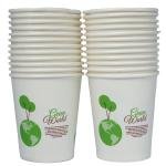 50PC Paper Cup, Disposable Drinkware for Hot & Cold Drinks Parties, 230ML, White