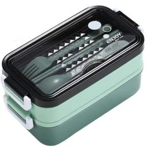 Limitless Lunch Box 1050ml with Sticks, Fork and Spoon,3 Compartments, For outdoor