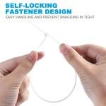 Limitless 100PC Cable Ties Heavy-Duty Cable Ties – Secure & Organize with Industrial, Self-Locking Heavy Duty Nylon Plastic Zip Ties Wraps For Office, Household And Outdoor (TRANSPARENT-100PC)