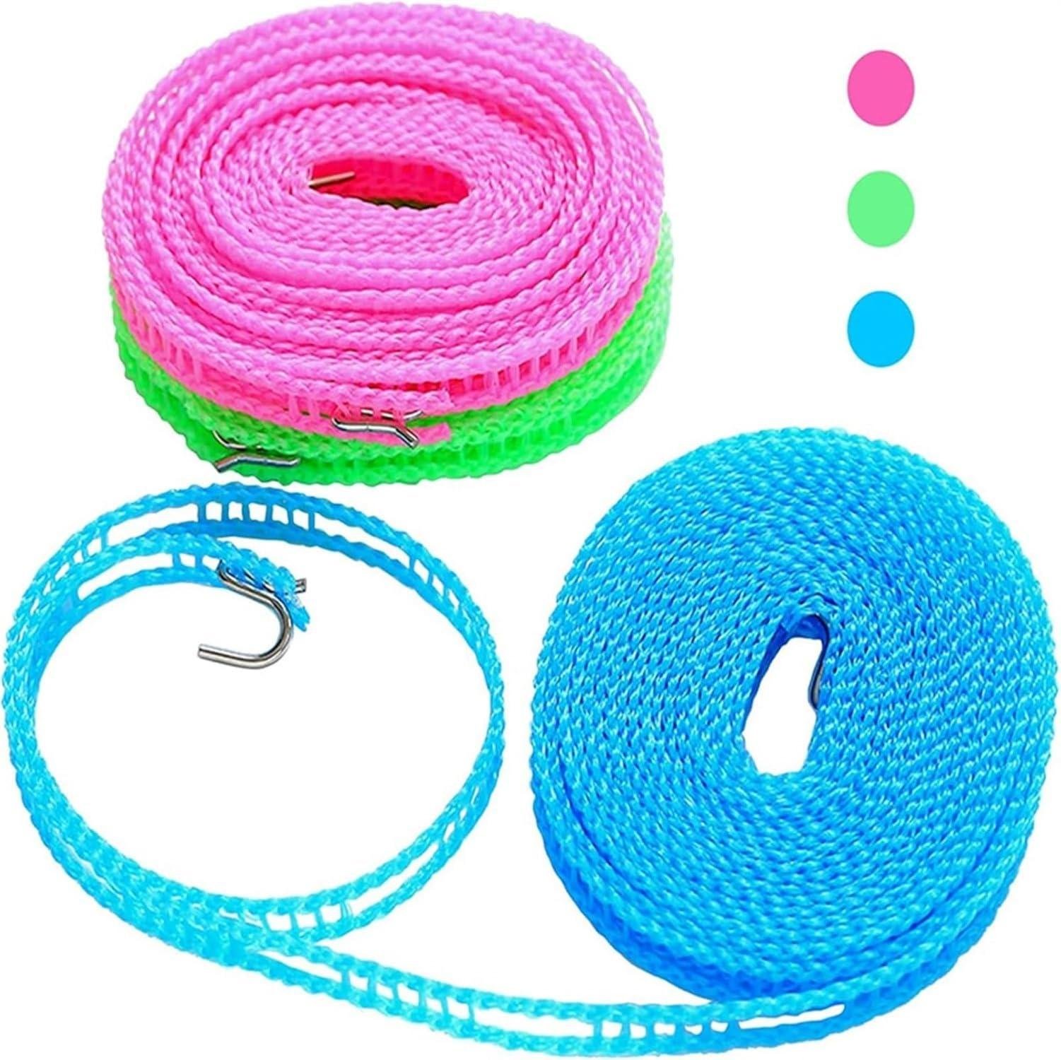5M Windproof Reinforced Rope Weatherproof Outdoor Cord for Camping, Climbing, Blue