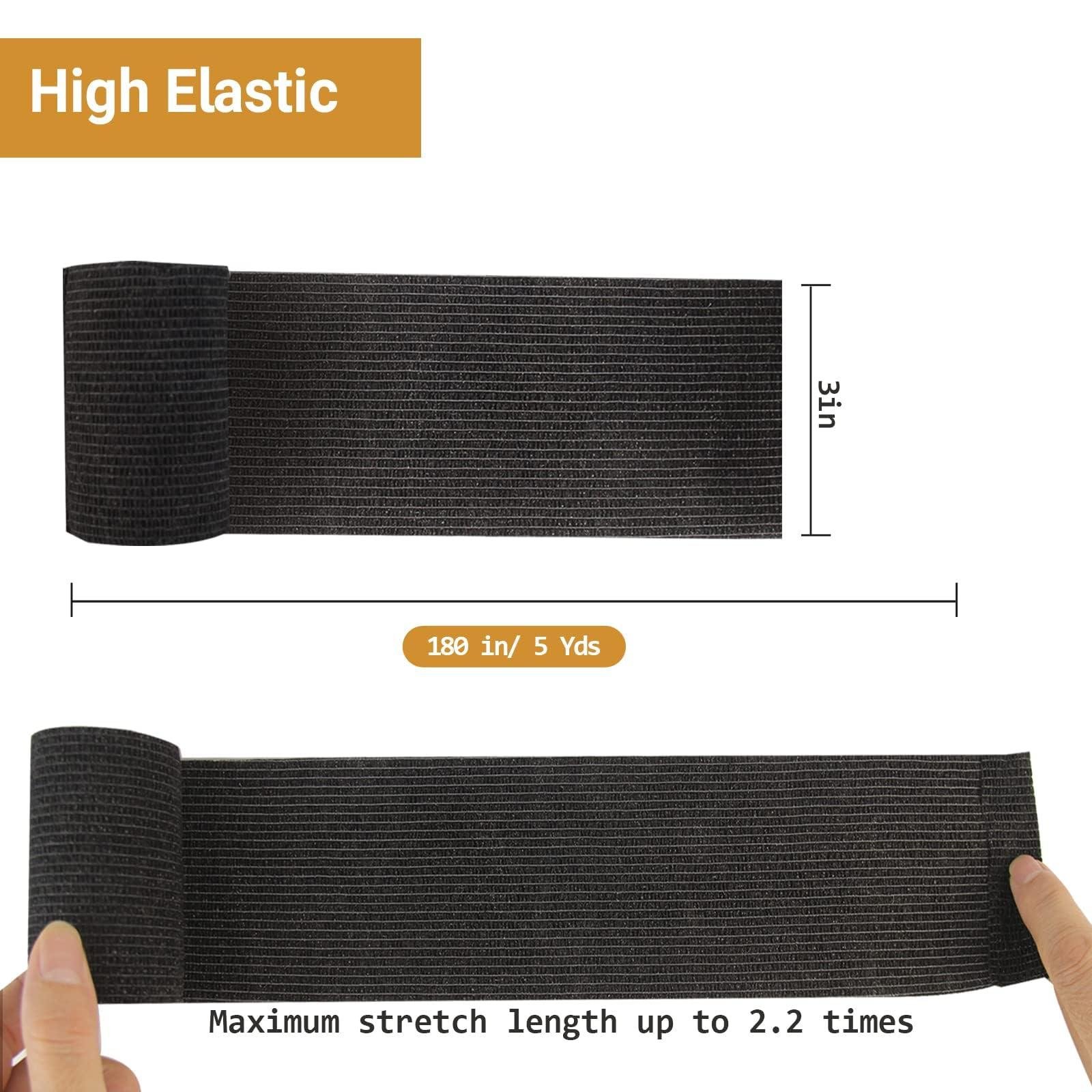 Limitless 6cm Long Wide Elastic Band, Durable Stretchy Material | Ideal for Waistbands, Crafts, and DIY Projects – Flexible and Strong Elastic Band (Black)