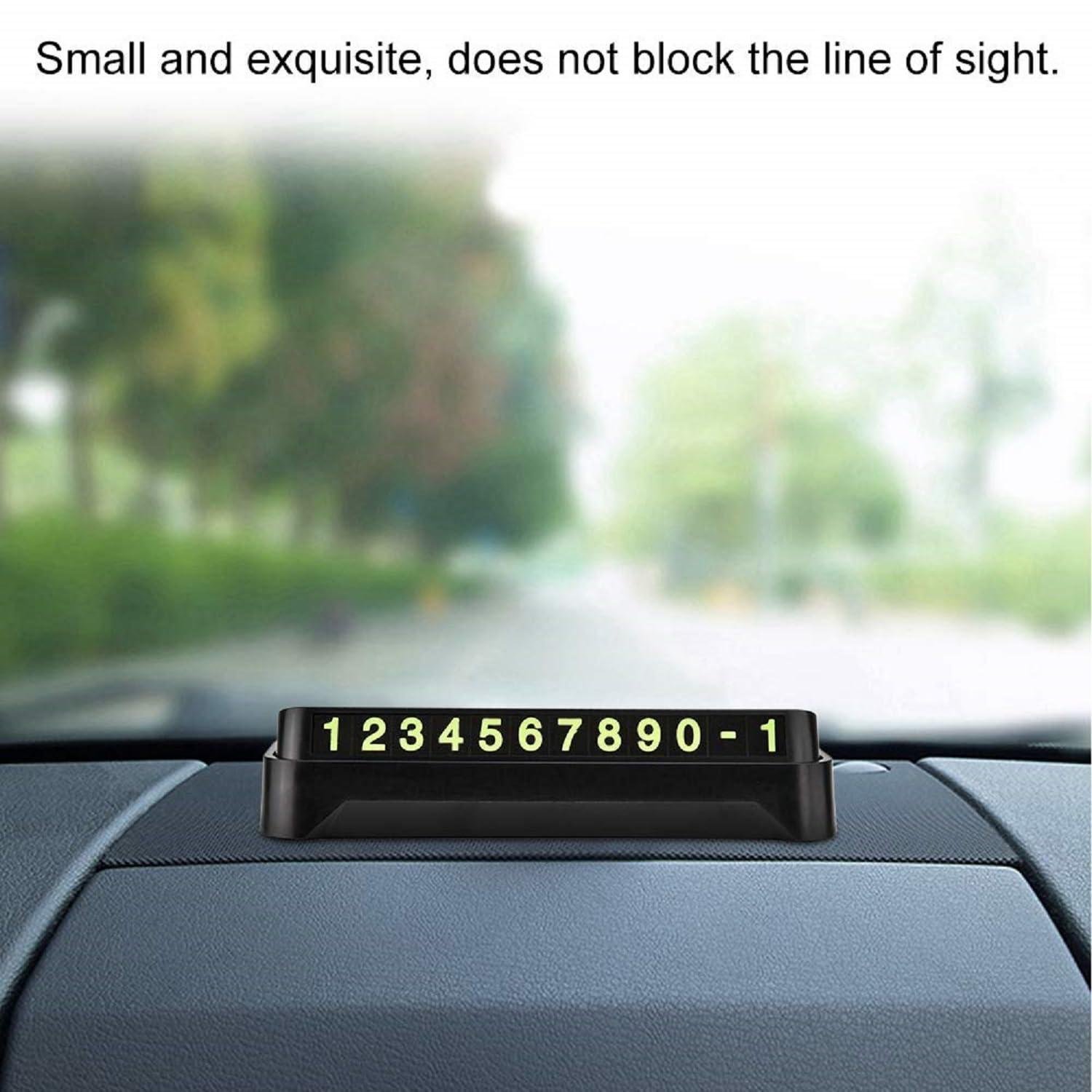 Limitless Car Parking Number Plate Parking Numbers Card,Easy to Fix,Stop Sign, Unique Auto Decorations Compact Universal Notification Phone Number glossy