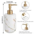 Limitless Bathroom Décor Set Countertop Accessories Set, White Marble Soap Dispenser.