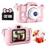 Limitless Kids Camera Toys for 6+ Year Old Boys/Girls, Kids Digital Camera for Toddler with 1080P Video, Chritmas Birthday Festival Gifts for Kids, Selfie Camera for Kids,(Pink)