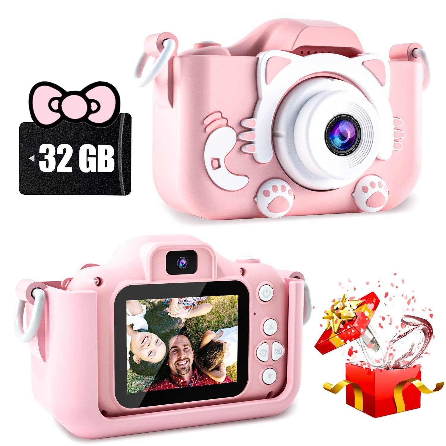 Limitless Kids Camera Toys for 6+ Year Old Boys/Girls, Kids Digital Camera for Toddler with 1080P Video, Chritmas Birthday Festival Gifts for Kids, Selfie Camera for Kids,(Pink)
