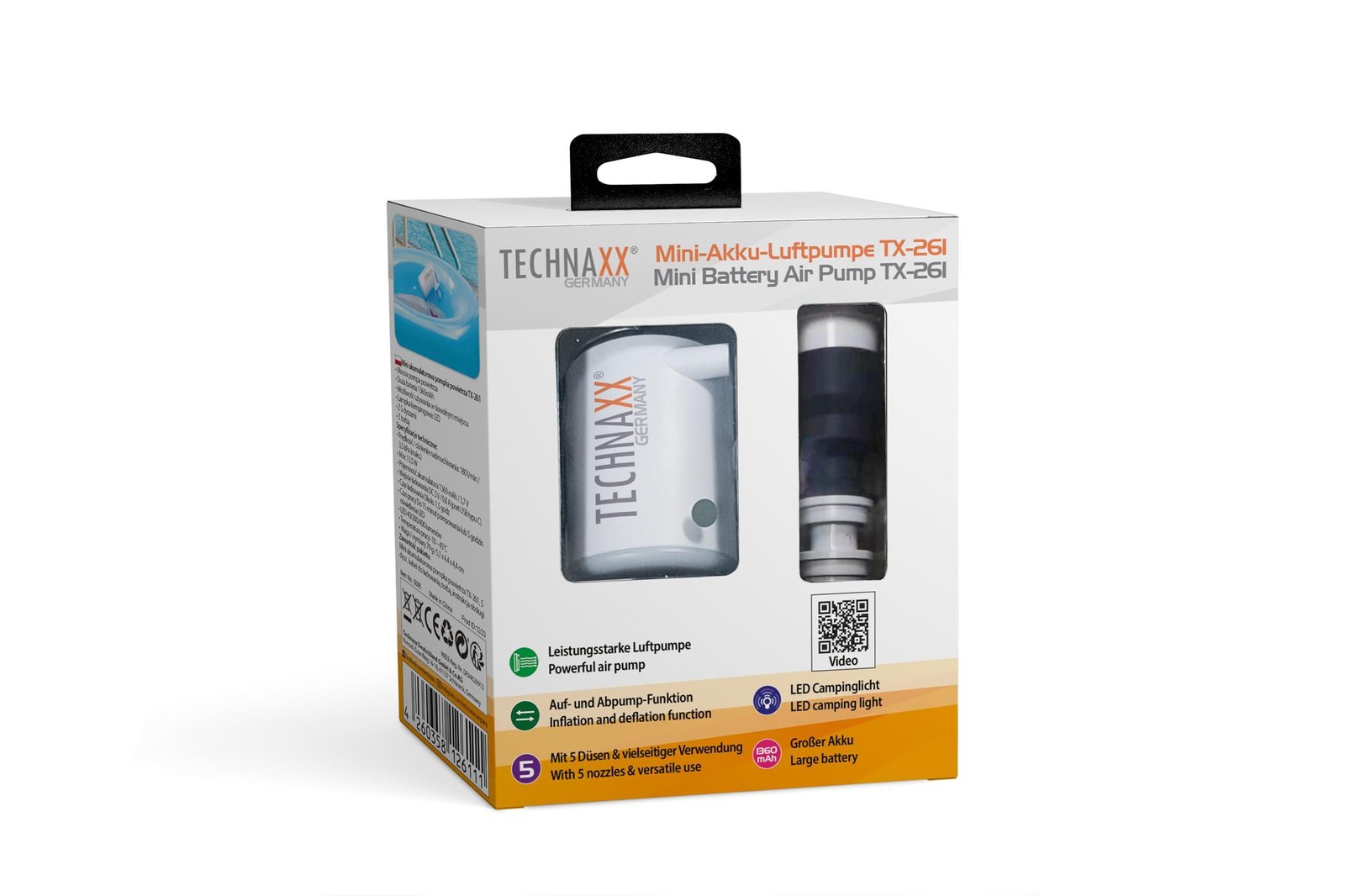 Technaxx Mini Battery Air Pump TX-261